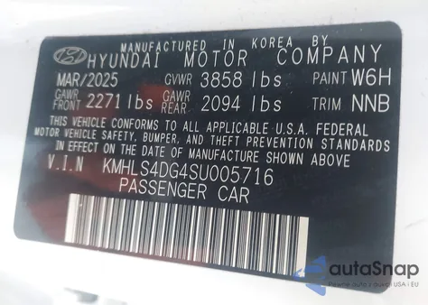 2025 Hyundai Elantra Sel Convenience из США, поврежденный, VIN KMHLS4DG4SU005716